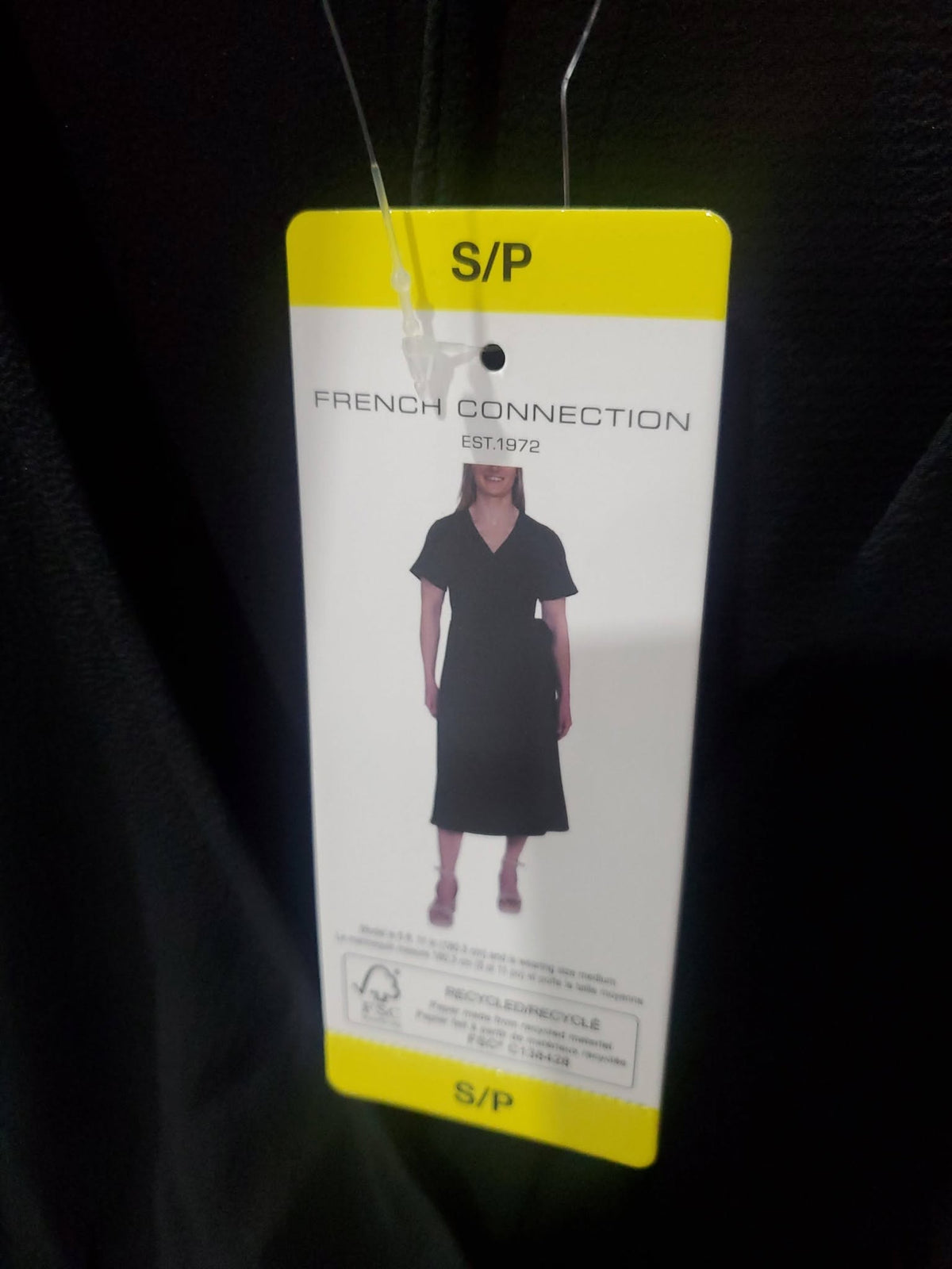 Essentials Women’s Cap‑Sleeve Faux‑Wrap Dress – BRAND NEW