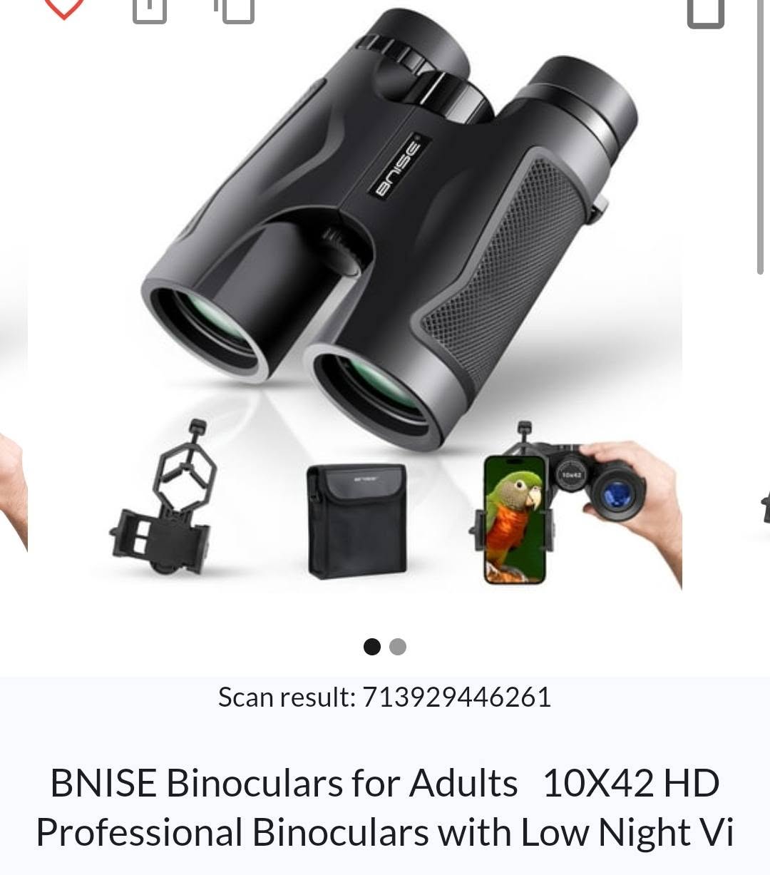10x42 HD Professional Binoculars – Low Night Vision + BAK‑4 Prism