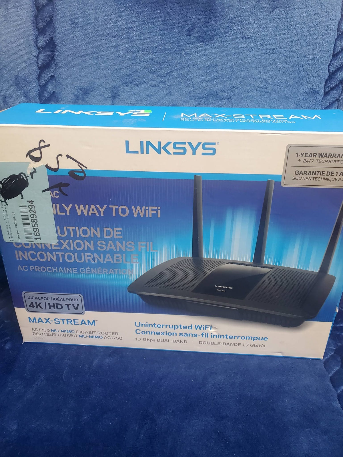 Linksys EA7300 MAX‑STREAM™ AC1750 MU‑MIMO Gigabit Wi‑Fi Router – BRAND NEW!