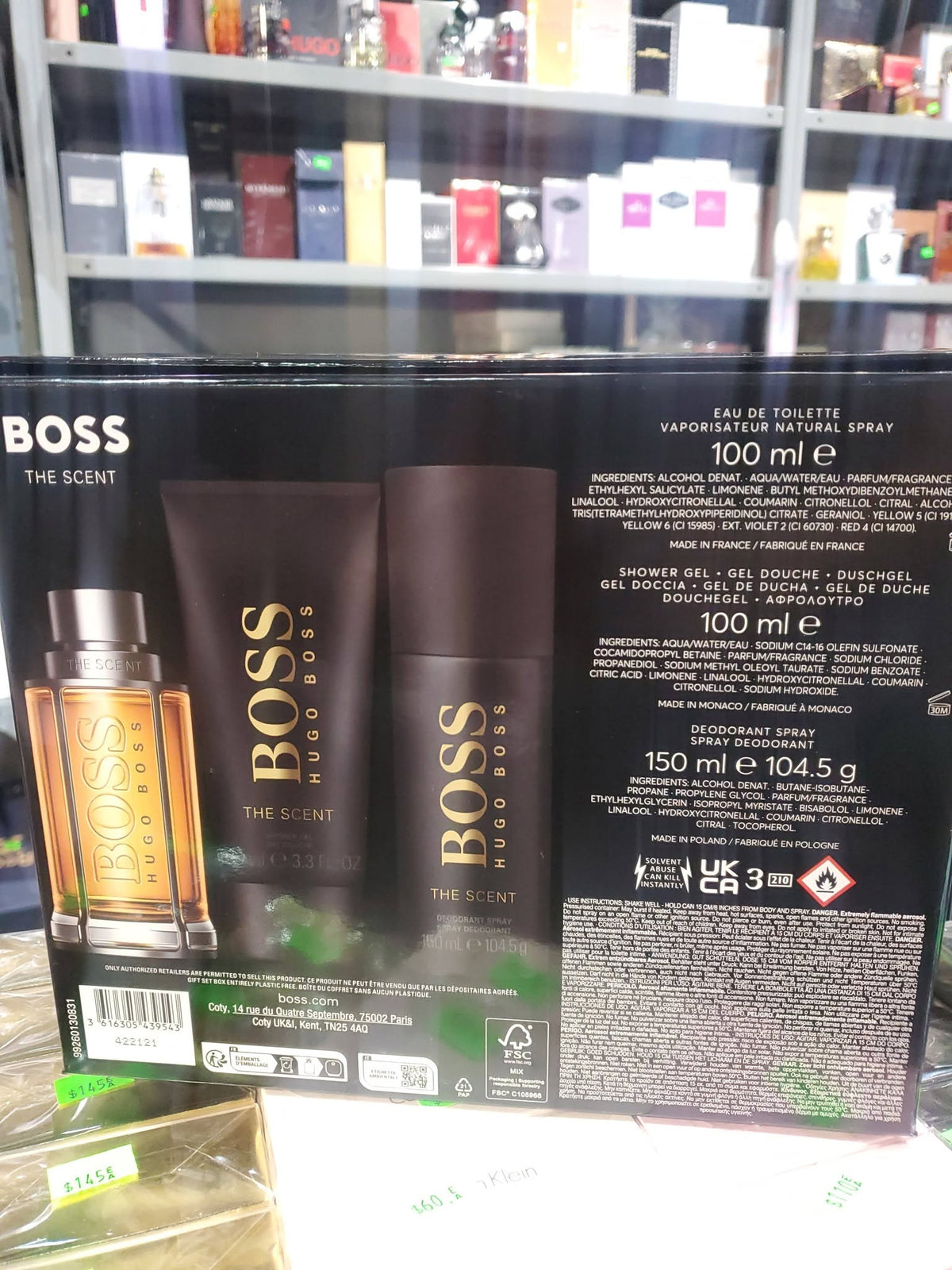 🖤🔥 BOSS Men’s 3‑Piece Gift Set – BOSS The Scent (Festive Edition)