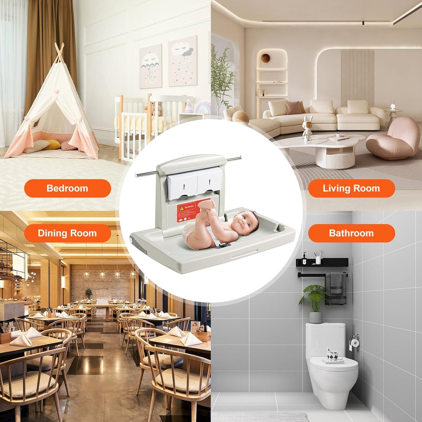 👶🧷 VEVOR Wall-Mounted Baby Changing Station 🧷👶