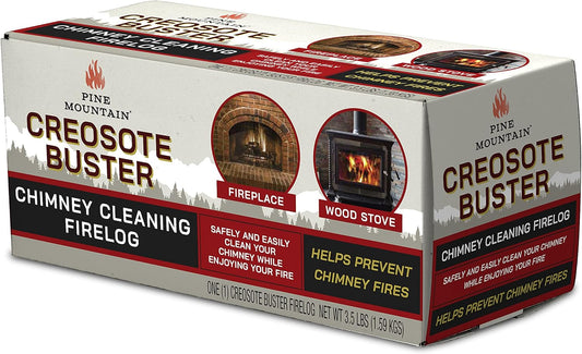 Pine Mountain Creosote Buster Chimney Cleaning Safety Firelog 3.5Lb Log Brown 1 Count