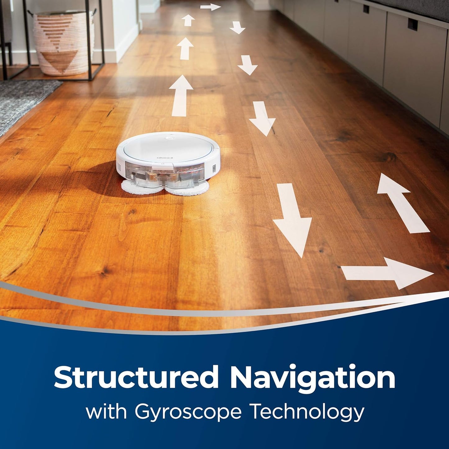 Bissell - Robot Vacuum - Spinwave® - 2-in-1 Wet Mop and Dry Robot Vacuum - WiFi Connected