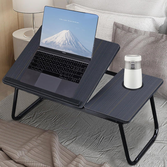 Adjustable Tilting Laptop Folding Table - Stand Bed Table with F