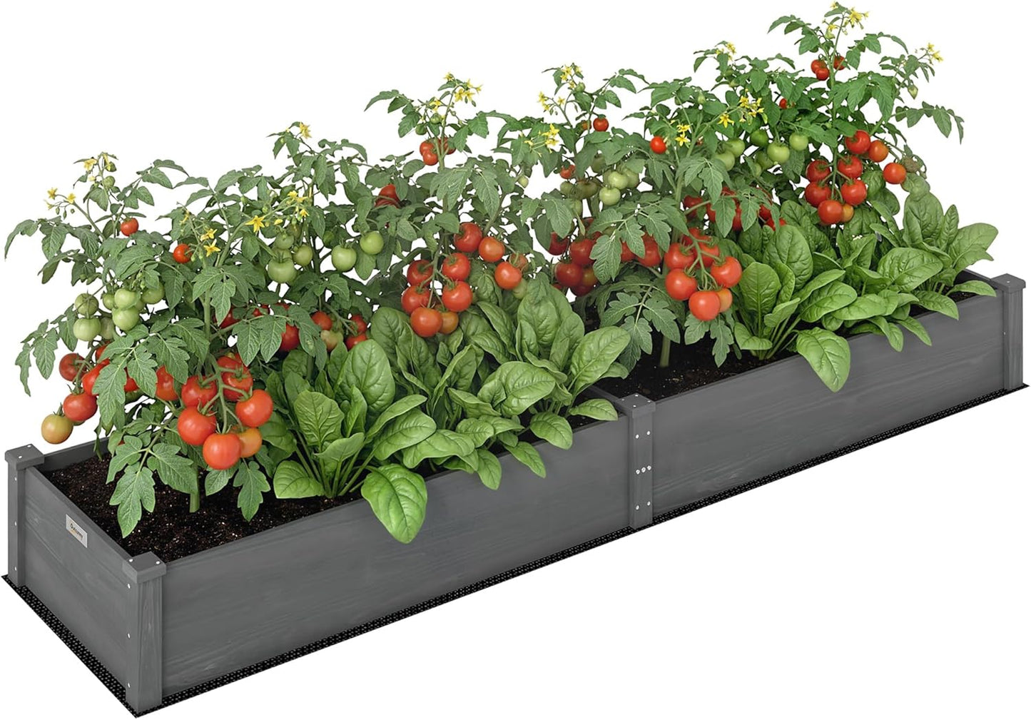 Outsunny Wooden Raised Garden Bed – Grey