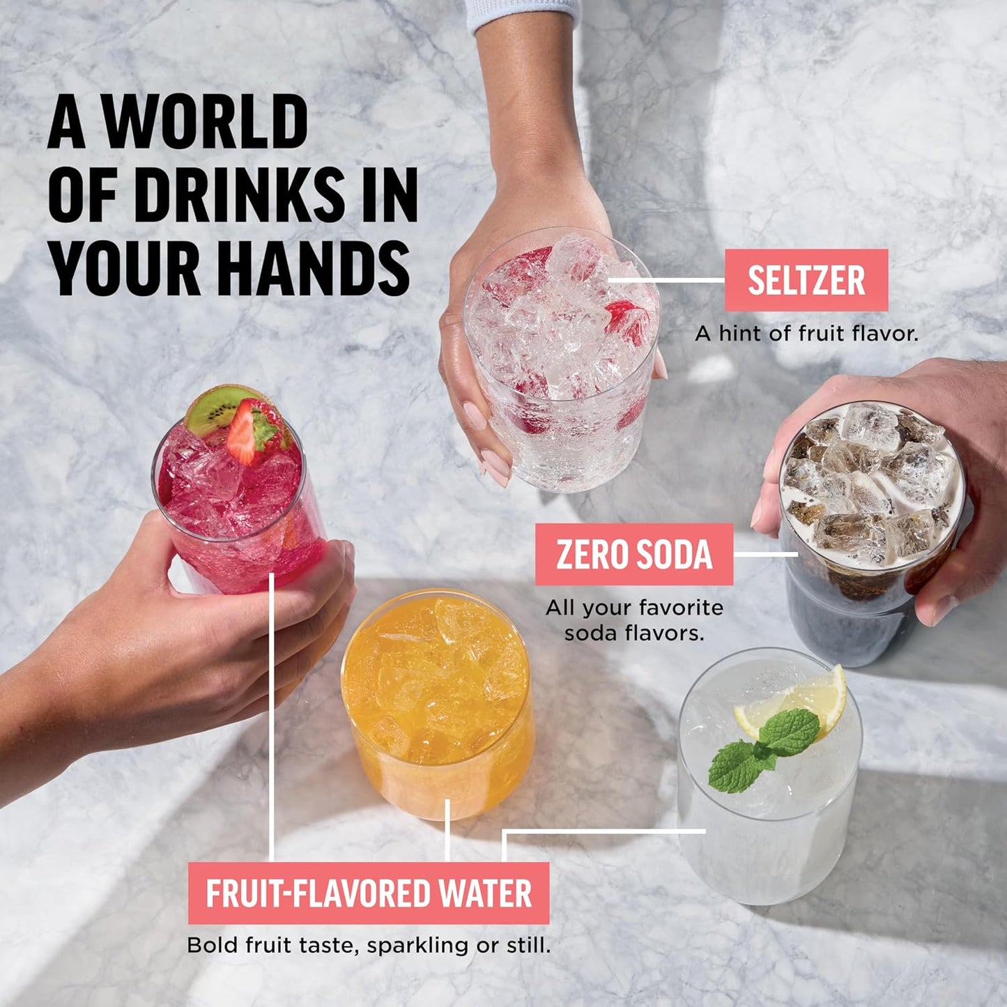 Ninja Thirsti Drink System, Soda Maker, Sparkling,Personalize Flavor, Carbonated Water Machine,