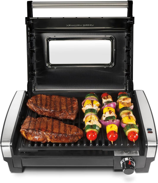 Hamilton Beach Electric Indoor Searing Grill – Stainless Steel