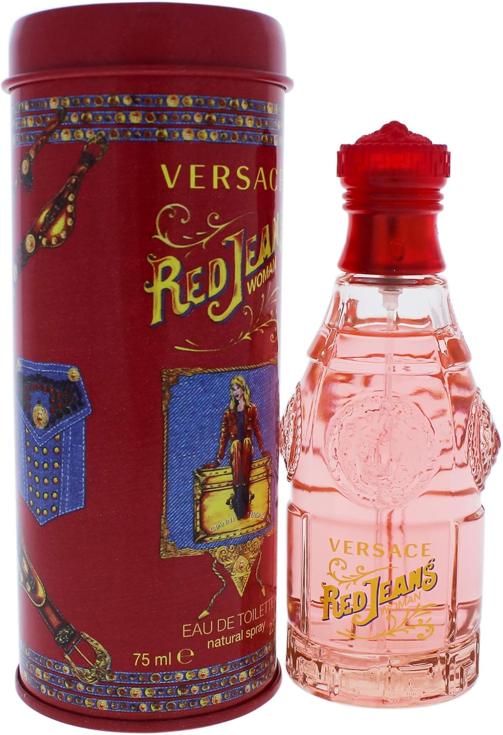 Gianni Versace Red Jeans EDT for Women – 2.5 oz