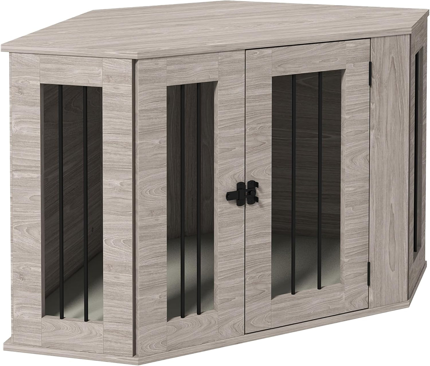 PawHut 41" Dog Crate Furniture, Corner Dog Crate End Table for M