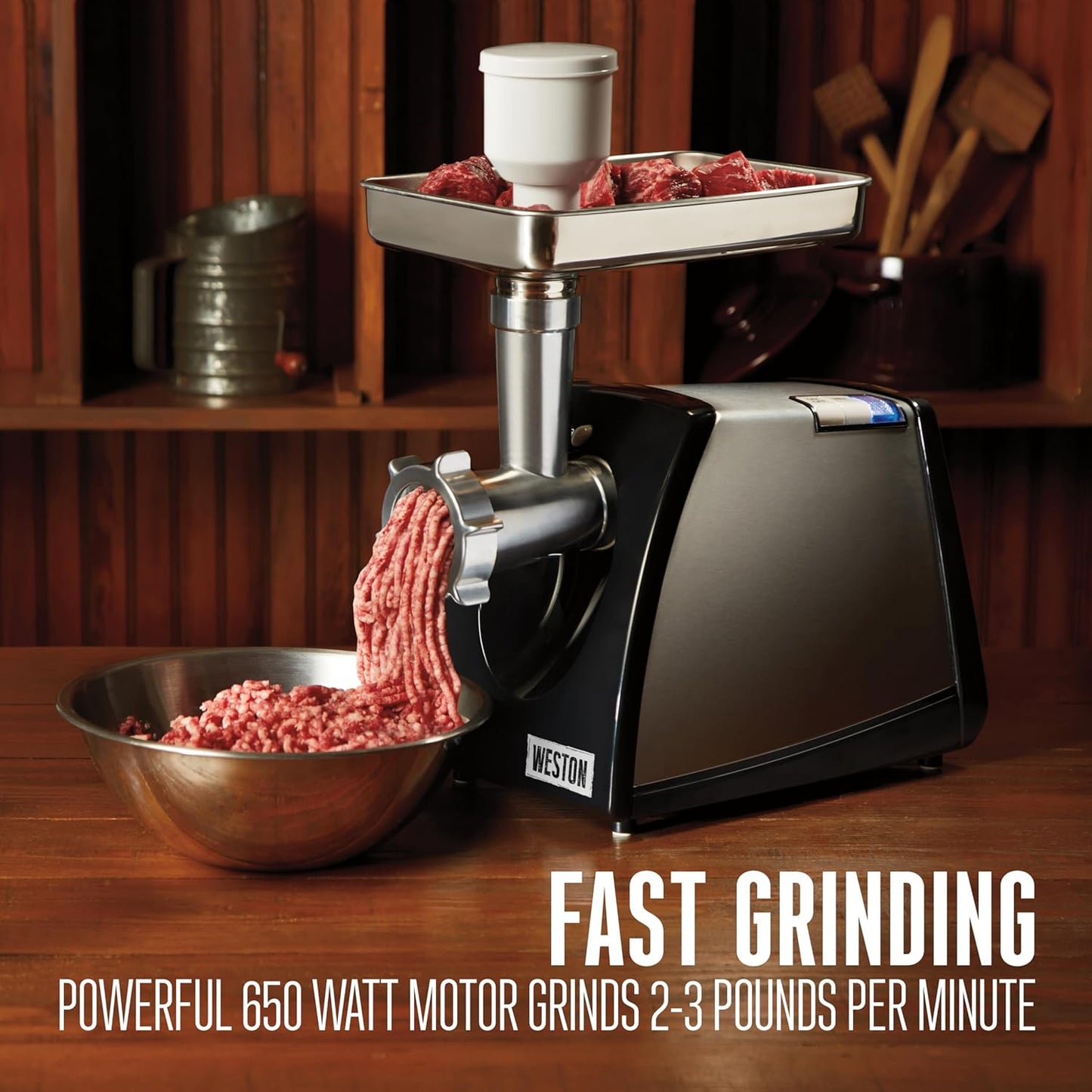 Weston Electric Meat Grinder & Sausage Stuffer,