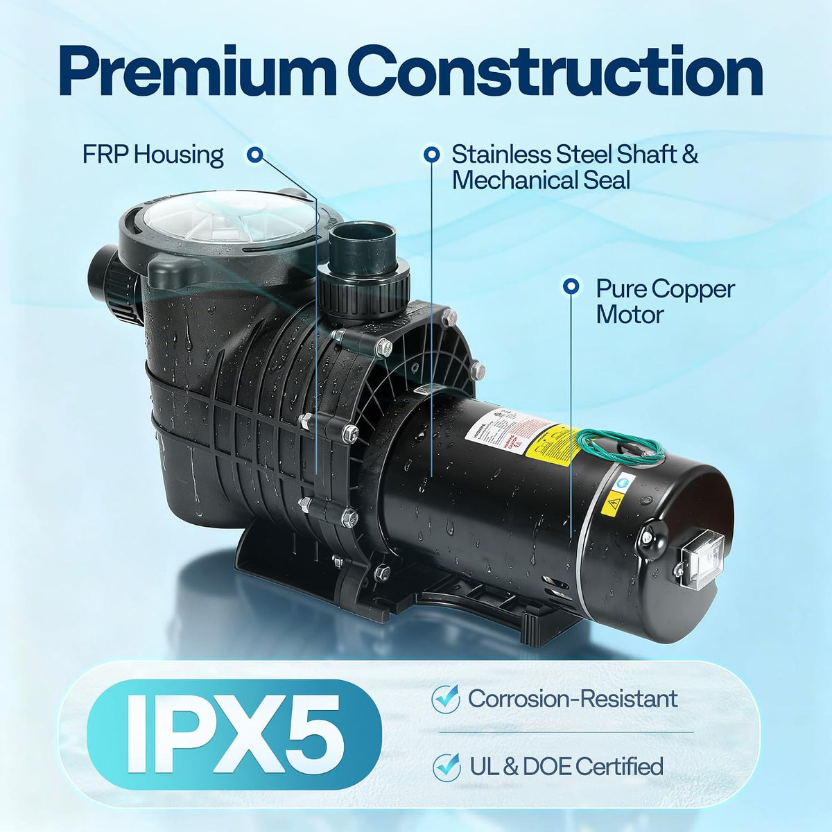 VIVOHOME 2.0HP POOL PUMP