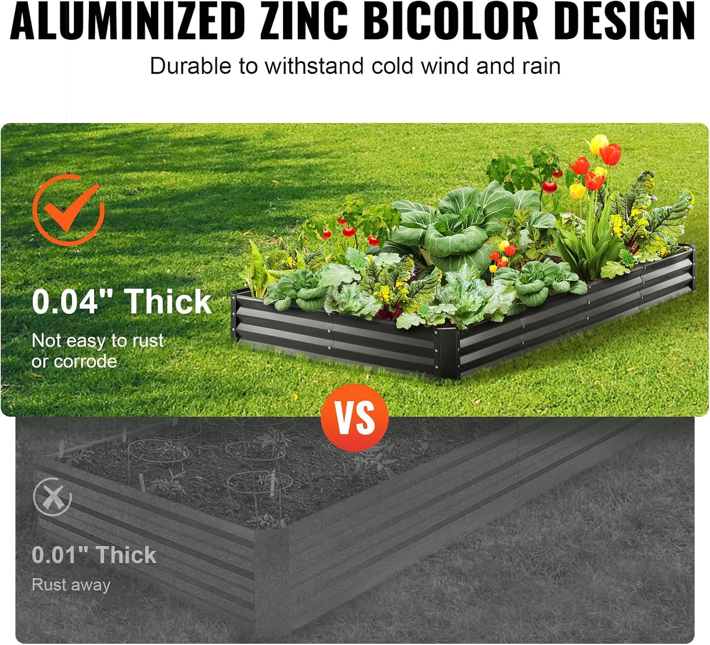 Raised Garden Bed Kit – Galvanized Metal