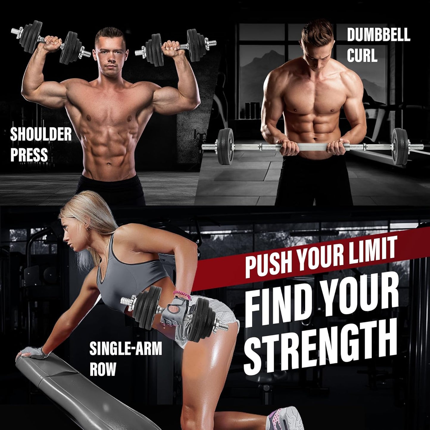 Yes4All Adjustable Dumbbell – 50 lbs + Connector
