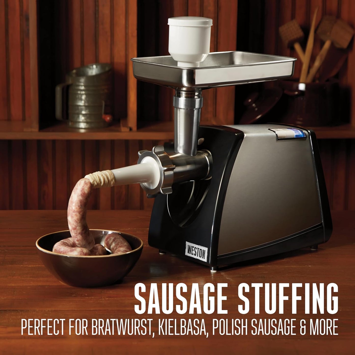 Weston Electric Meat Grinder & Sausage Stuffer,