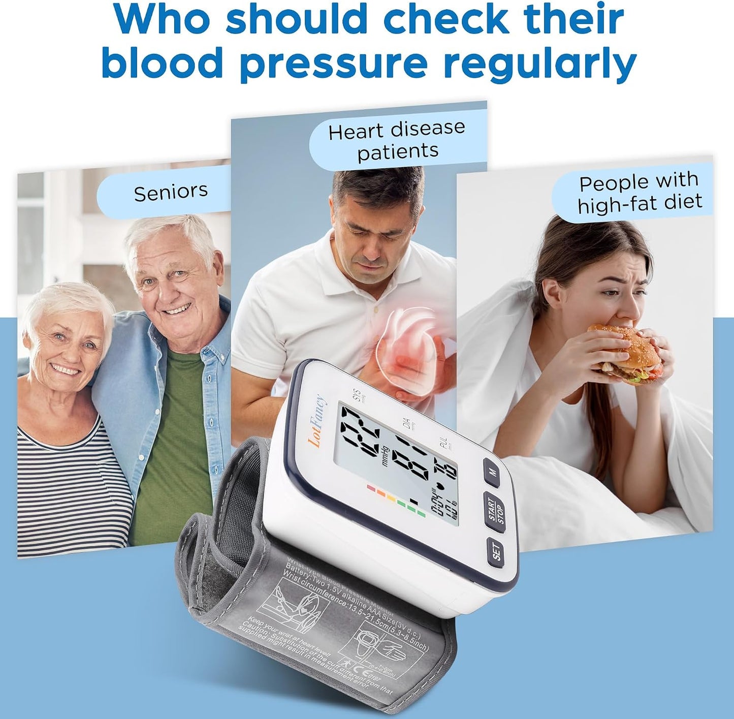 Maynovia Wrist‑Type Fully Automatic Blood Pressure Monitor