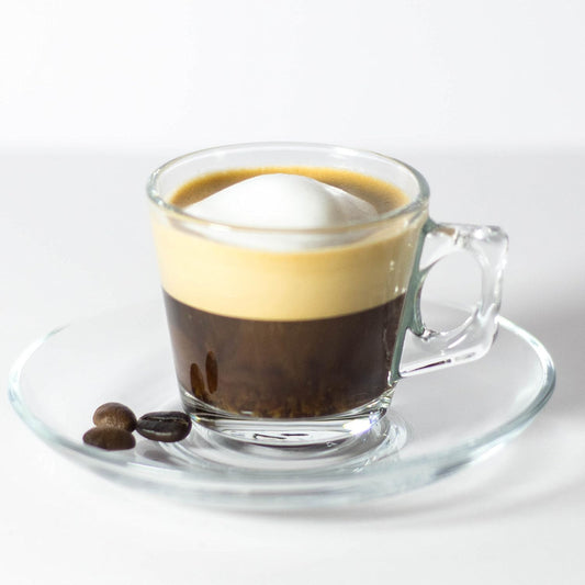 Espresso 12 Pcs Glass Set Include 6 Cups & 6 Saucers