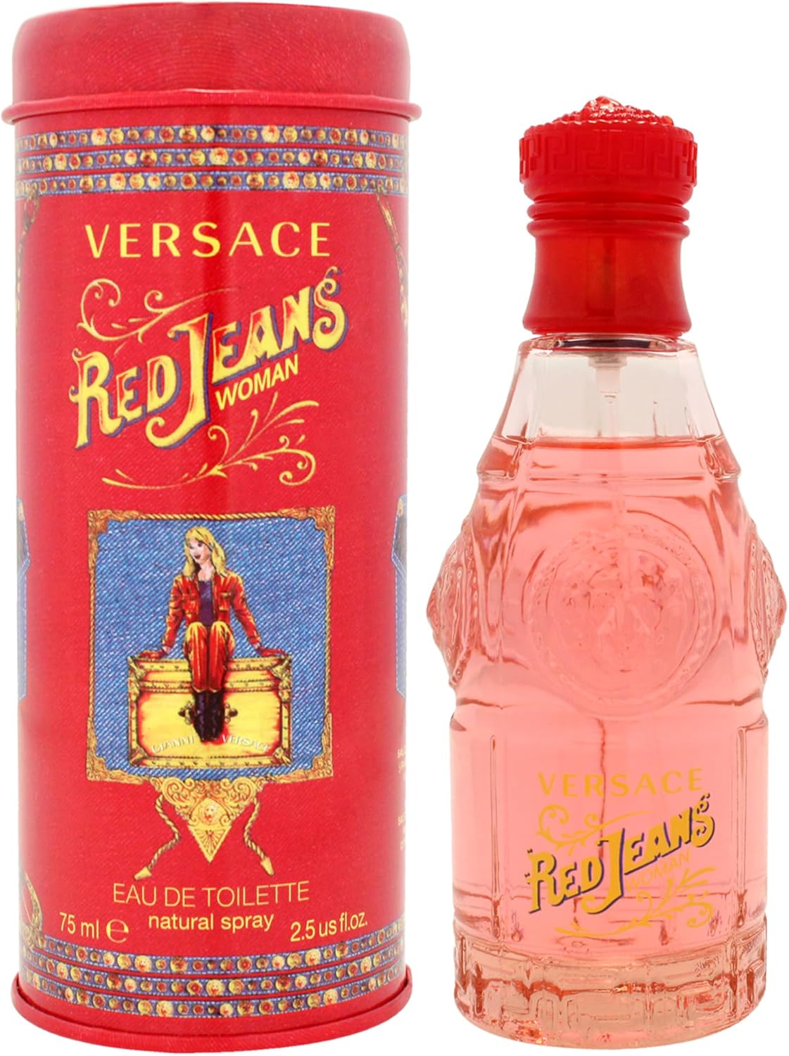 Gianni Versace Red Jeans EDT for Women – 2.5 oz