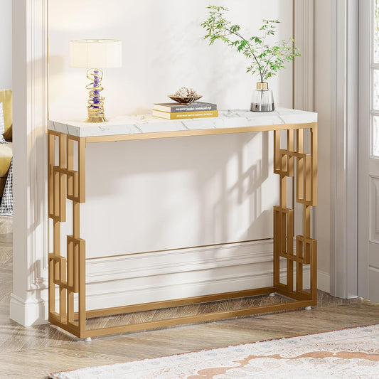 Tribesigns Gold Console Table, Modern 42.5" Sofa Tables Entryway