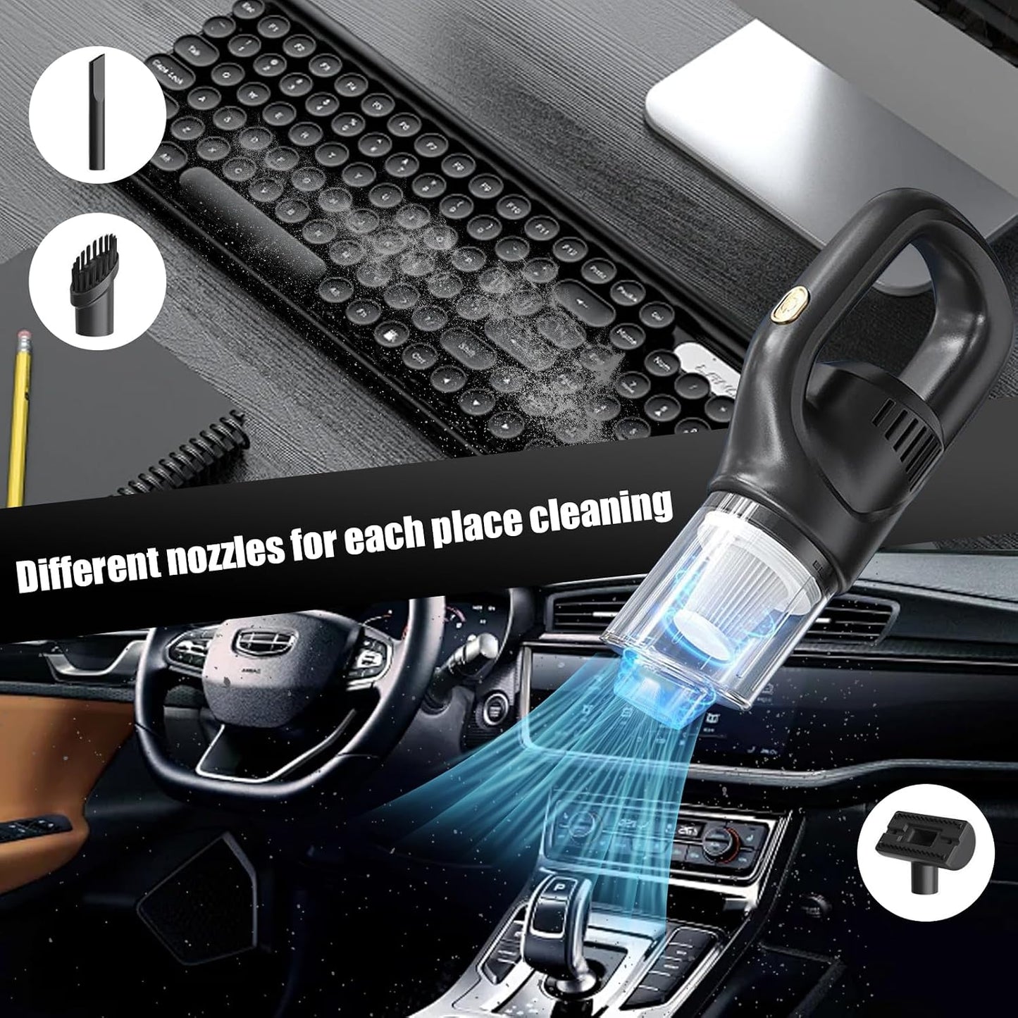 Wireless Charging Vacuum Cleaner Portable Handheld Home car with Strong Suction high Power
