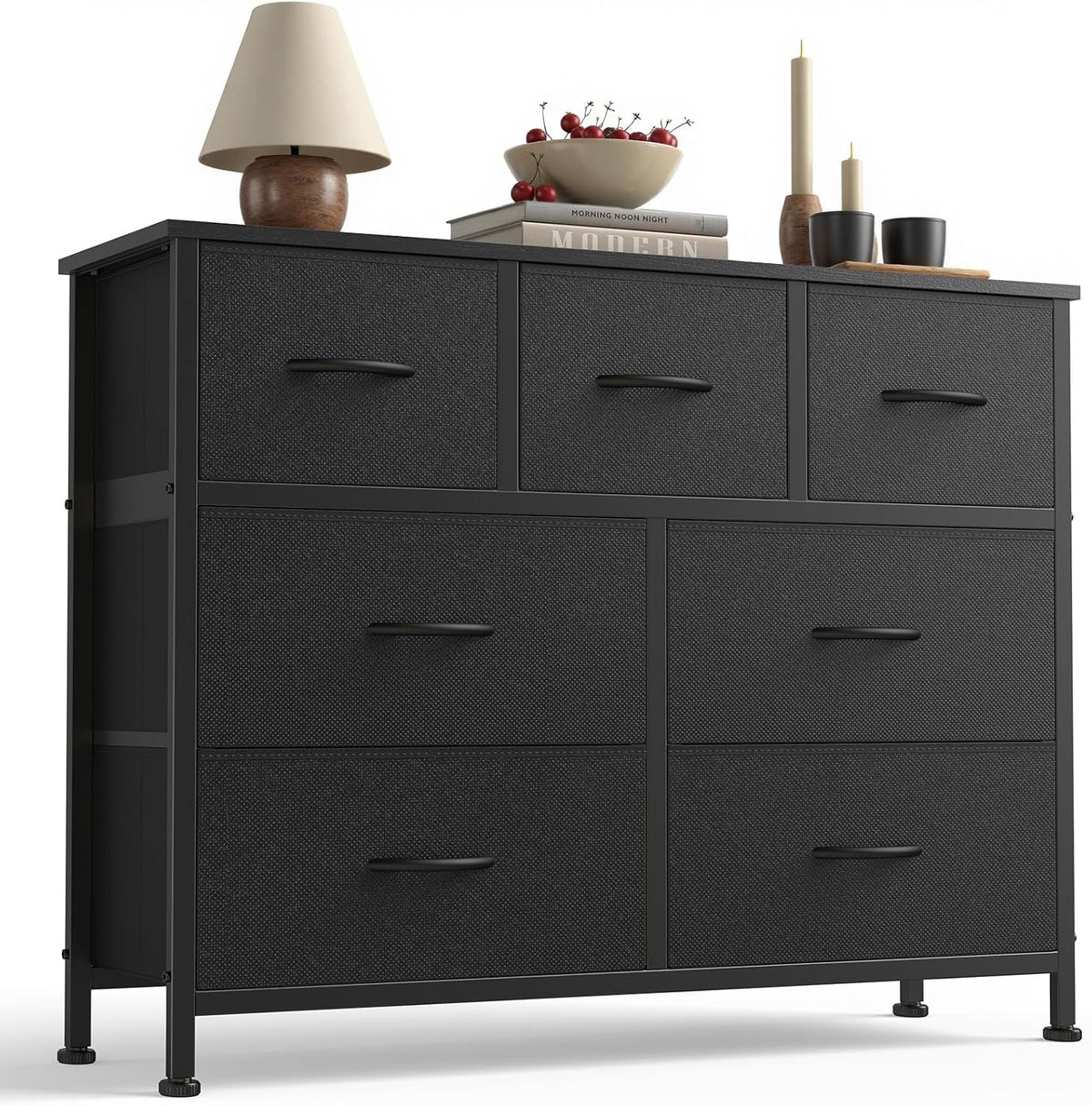 7 Drawer Dresser with Fabric Bins Fabric Storage Tower Organizer