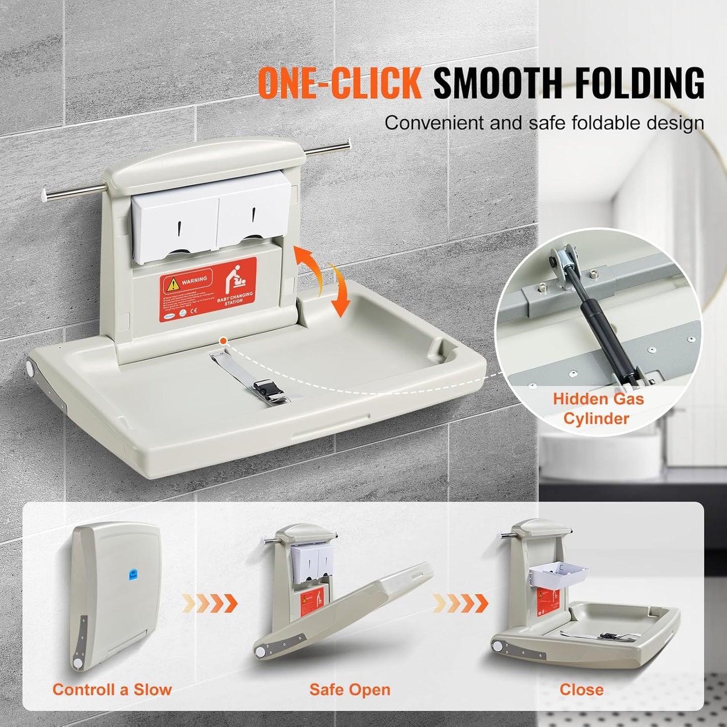 👶🧷 VEVOR Wall-Mounted Baby Changing Station 🧷👶