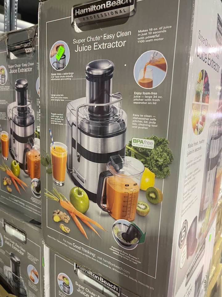 Hamilton Beach Professional Super Chute Easy Clean Juice Extractor, 1100 Watts,