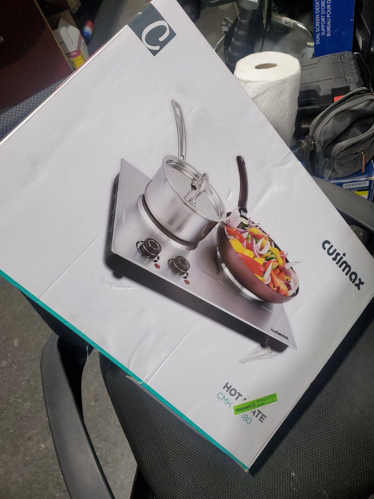 CUSIMAX 1800W Double Hot Plate, Stainless Steel Silver Countertop Burner