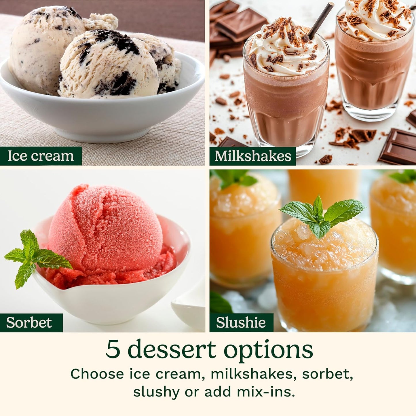 Cuisinart FastFreeze 5-in-1 Ice Cream Maker, Sorbet, Milkshakes, Slushies and Mix-in Frozen Dessert