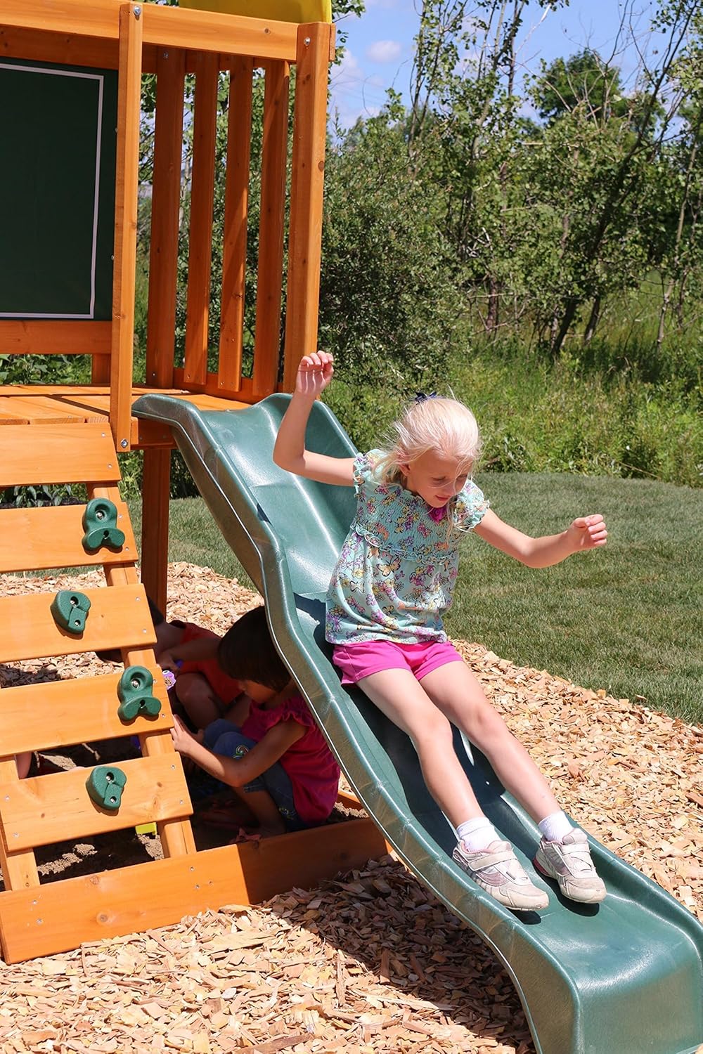 KidKraft 400 Ainsley Outdoor Swing Set / Playset – Multicolor