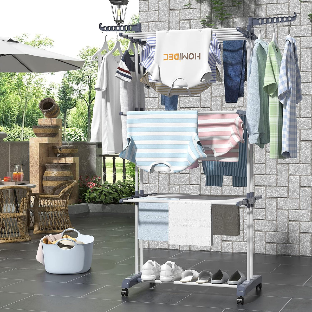 4-TIER FOLDABLE CLOTHES DRYING RACK