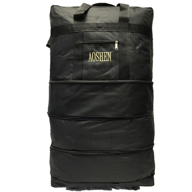 34" Expandable Wheeled Duffle Bag – Black