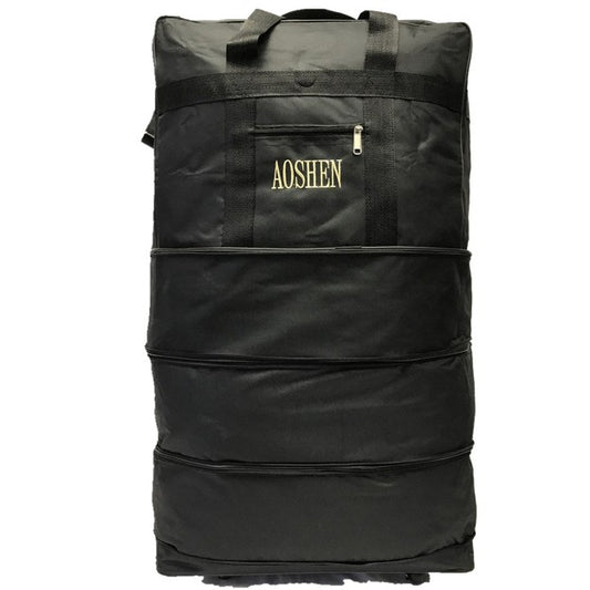 34" Expandable Wheeled Duffle Bag – Black