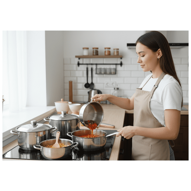 6‑Piece Polishing Aluminum Cookware Set