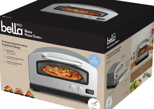Bella Pro Blaze 12" Pizza Oven – Stainless Steel