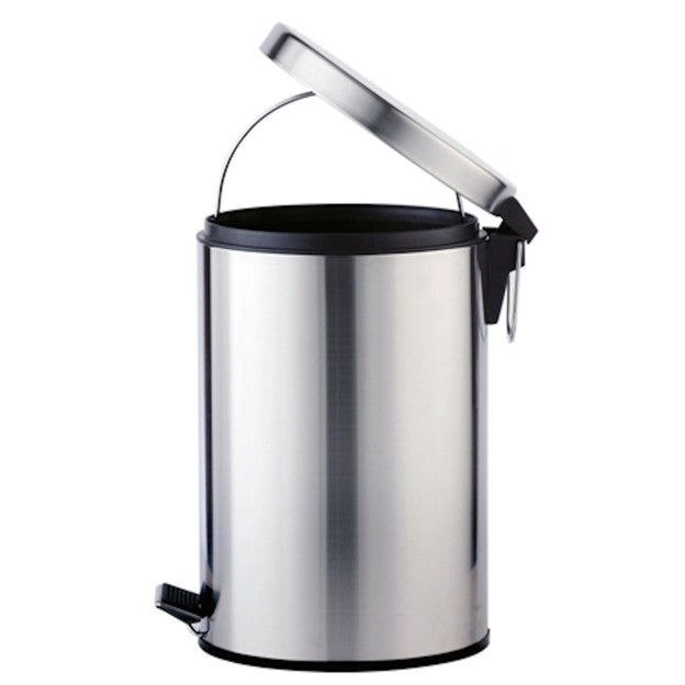 12-LITRE STAINLESS STEEL PEDAL GARBAGE BIN