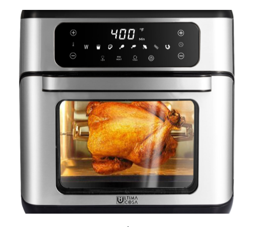 Ultima Cosa Digital Air Fryer Oven – 10L / 10.6QT (Black Stainless Steel)