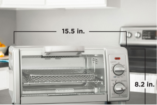 Black & Decker 4‑Slice Air Fry Toaster Oven – 1.3 Cu. Ft / 36.9L – Stainless Steel