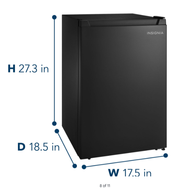 🧊✨ Insignia Compact 2.5 Cu. Ft. Bar Fridge w/ Reversible Door
