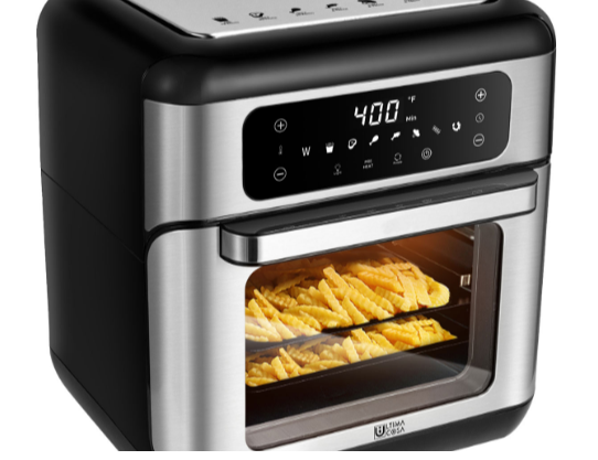 Ultima Cosa Digital Air Fryer Oven – 10L / 10.6QT (Black Stainless Steel)