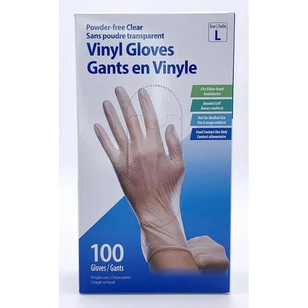 Disposable Powder-Free Clear Vinyl Gloves