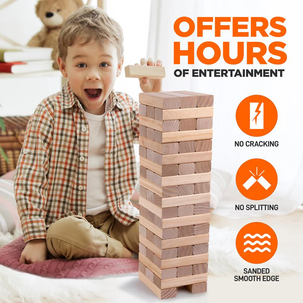 56 PCS Giant Tumble Tower Blocks Game!