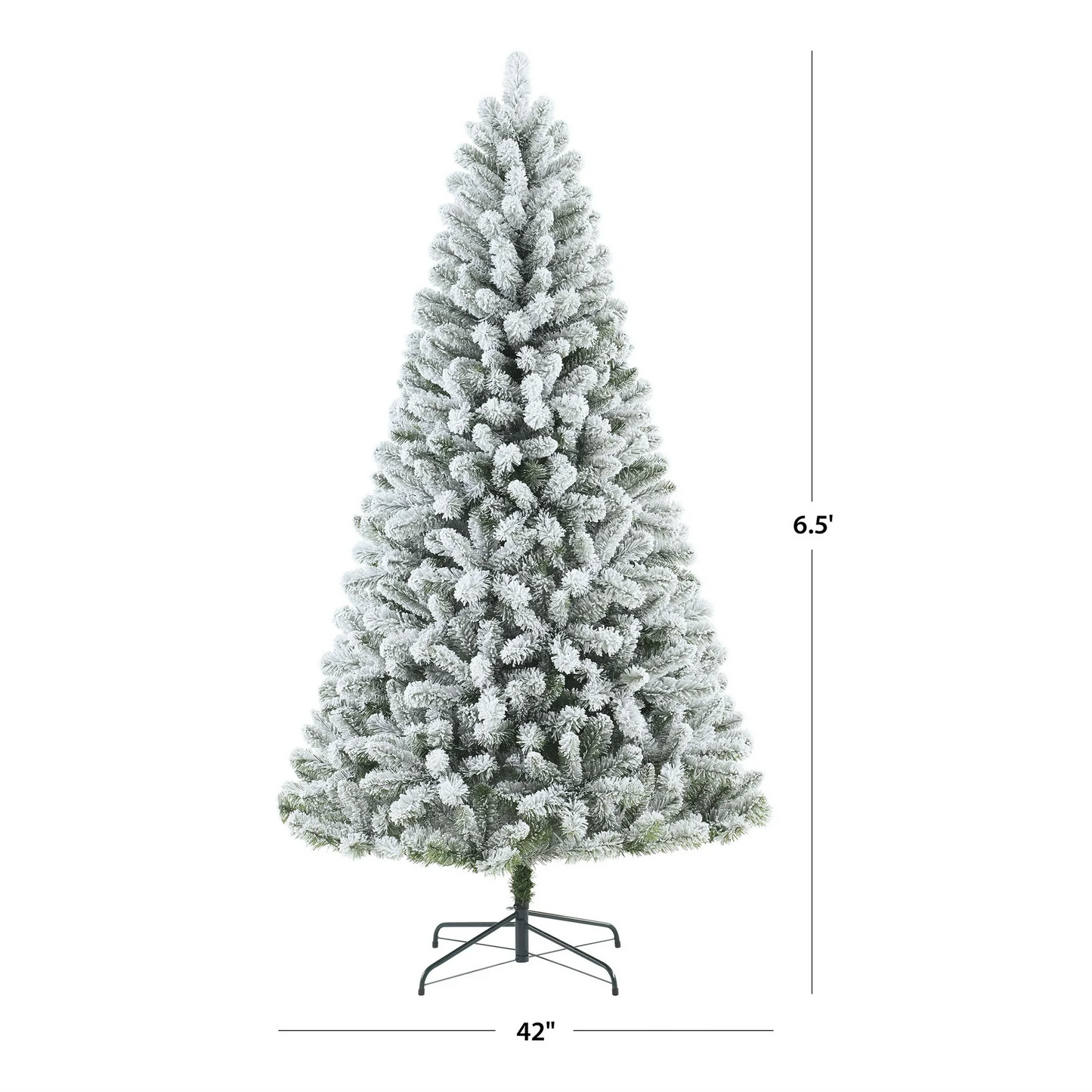 Holiday Time 6.5' Pre-Lit Flocked Frisco Pine Christmas Tree – Green 🌲