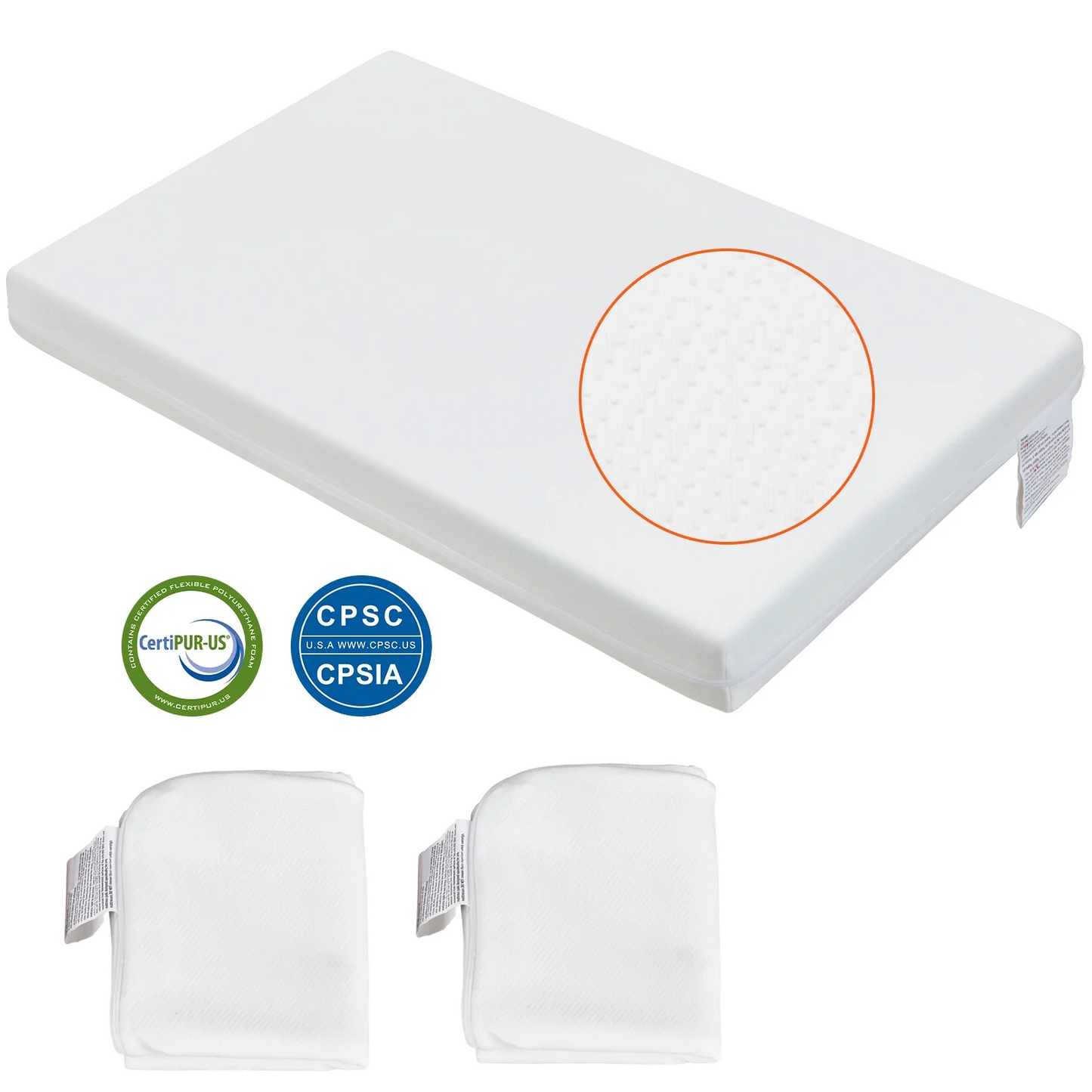Crib Mattress, Two-sided Breathable Toddler Mattress of Memory Foam, Baby Mattress