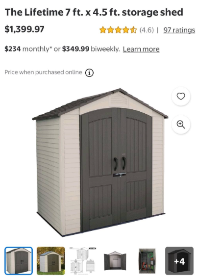 BRAND NEW IN STOCK! OUTDOOR STORAGE SHED