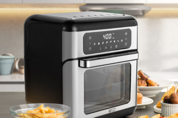 Ultima Cosa Digital Air Fryer Oven – 10L / 10.6QT (Black Stainless Steel)