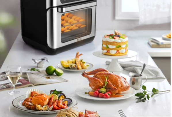 Ultima Cosa Digital Air Fryer Oven – 10L / 10.6QT (Black Stainless Steel)