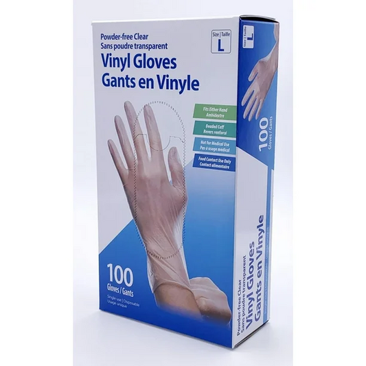 Disposable Powder-Free Clear Vinyl Gloves