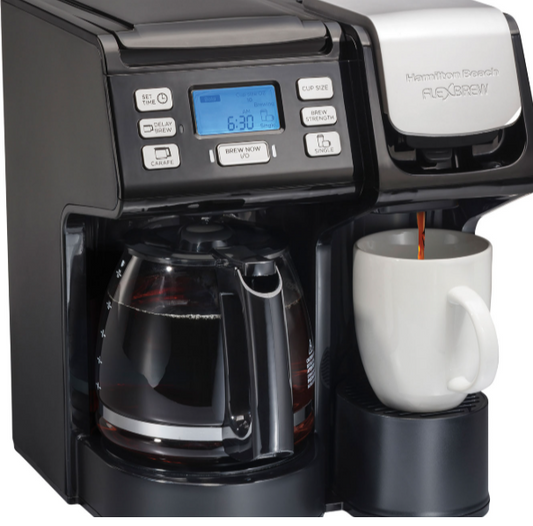 Hamilton Beach FlexBrew Trio Coffee Maker - 12-Cup - Black/Silver
