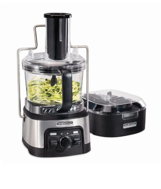 Hamilton Beach Professional Spiralizing Stack & Snap™ Food Processor – 12 Cup, 450W