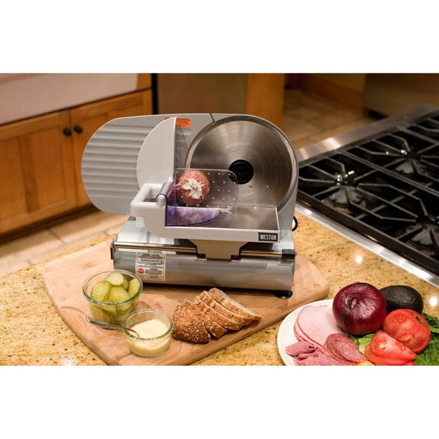 Weston 9" Electric Meat Slicer, 200 watts, Stainless Steel Blade,